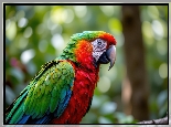 Ptak, Papuga, Ara, Zbliżenie